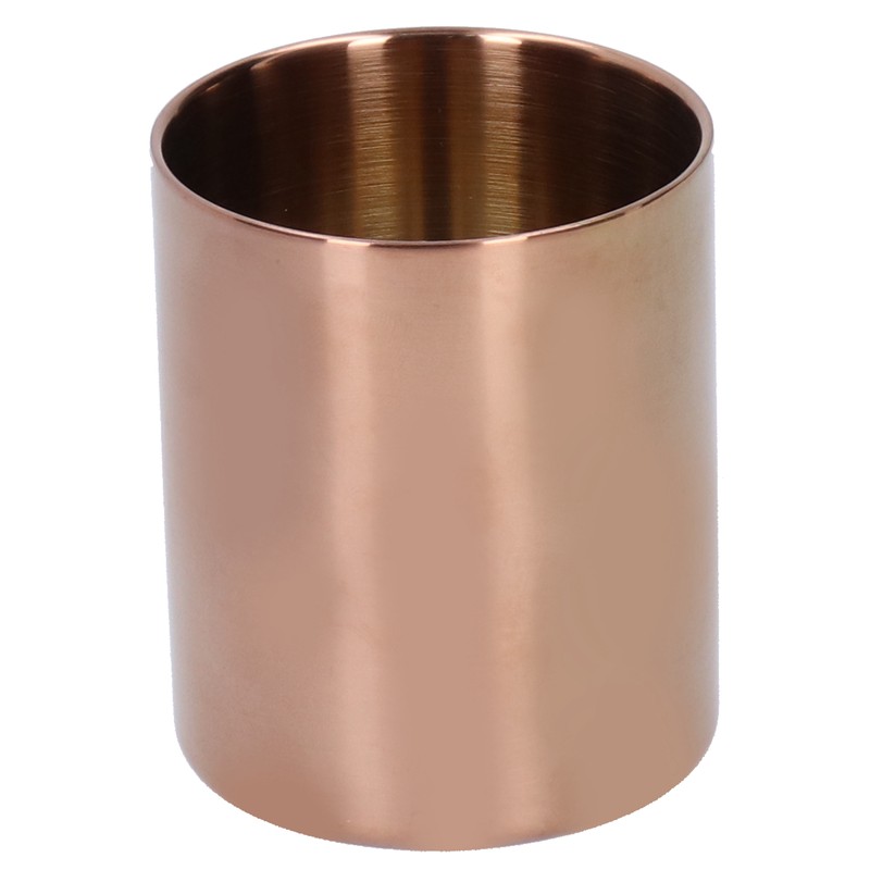 Round Pen Holder Stainless Steel Vase Cosmetic Brush Container Desktop