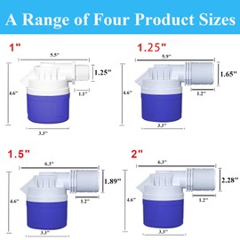 1PC 1.5" Side Inlet Automatic Water Level Control Float Valve, Float Valve for Water Tank, Pools, Pond, Livestock, Aquariums, Aquaculture