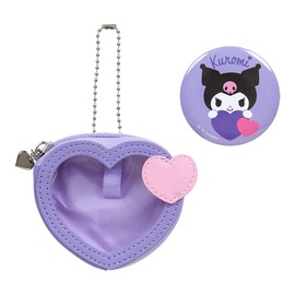 Sanrio 432911 Mini Pouch with Badge Character Prize 3 Colorful Heart Series Kurumi Kurumi-chan