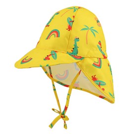 PythJooh Baby Sun Hat Kids Outdoors UPF 50+ Sun Protection Hats Girls Boys Breathable Quick-Dry Adjustable Flap Caps for 0-5Years