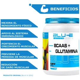 Suplemento en polvo Blu-e Supplements BCAAS sabor mango x 1kg                                                                                         
