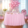 Light Pink Round Tablecloth 72 inch Stretchy Elastic Fitted Round