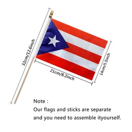 LyButty 22 Countries Spanish Speaking Flags on Wood Stick Small Mini Latin American Latino Hand Held Flags for Heritage Hispanic Month Decorations,5x8 Inch