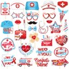 30 Pcs Nurse Photo Booth Props Kit Nurse Doctor Photo