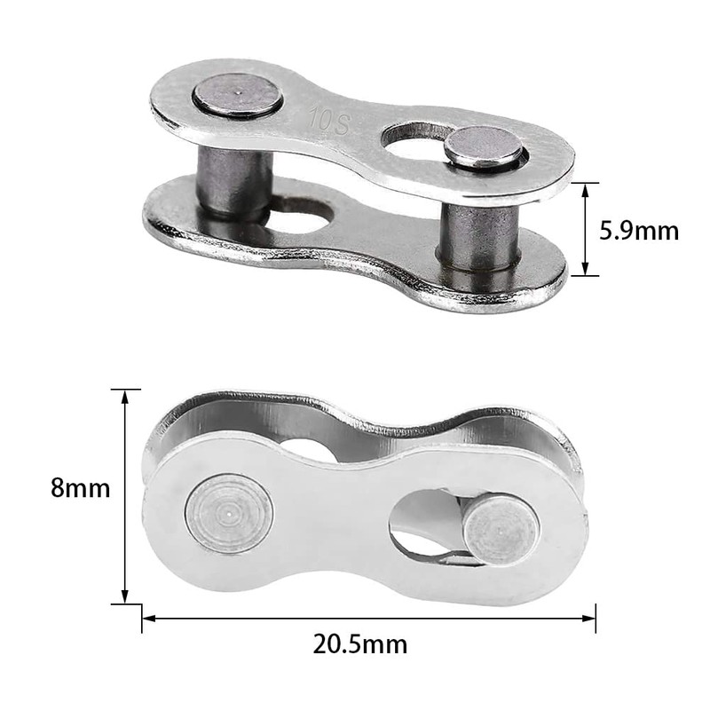 Kigauru 10 Pairs Bike Chain Connector 10 Speed Chain Steel