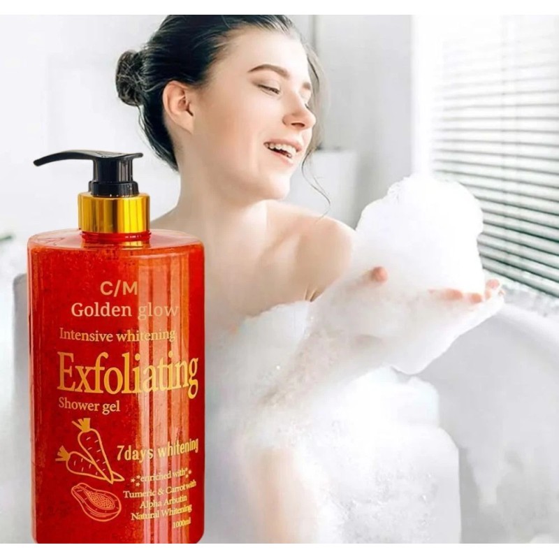 Golden Glow Intensive Whitening Shower Gel Exfoliating Body Wash [USA