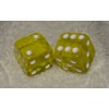 Yellow Transparent Dice Pair