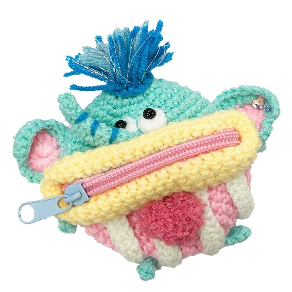 macaroni edge Mascot of Yarn, Multi-Case, Collaboration Pouch, Small Items,