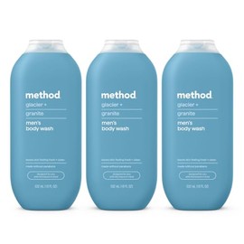 Method Men Body Wash, Glacier + Granite, Paraben and Phthalate Free, 18 ml (Pack of 3)