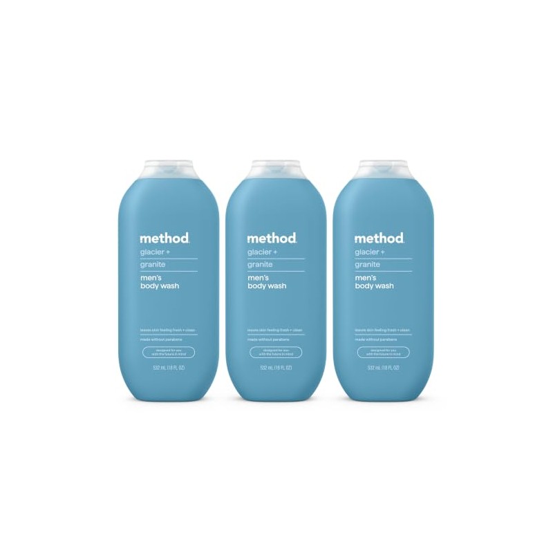 Method Men Body Wash, Glacier + Granite, Paraben and Phthalate