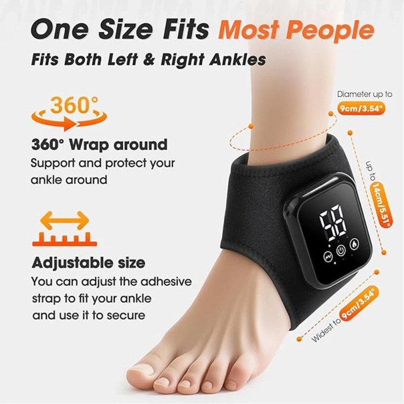 Hailicare Electric Foot Ankle Massager Vibration Infrared Hot Compress Joint