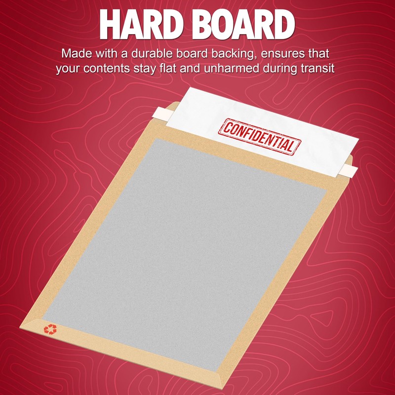 YUNJU 25 Pcs Manilla Hard Board Back Envelopes A5 C5