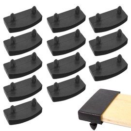 12 Pcs Plastic Bed Slat Holders, Side and Center Bed Slat Caps,Black Replacement Bed Slats Holders,Inside Dimension Width 55mm Height 12mm,for Holding Securing Wooden Single Double King Size