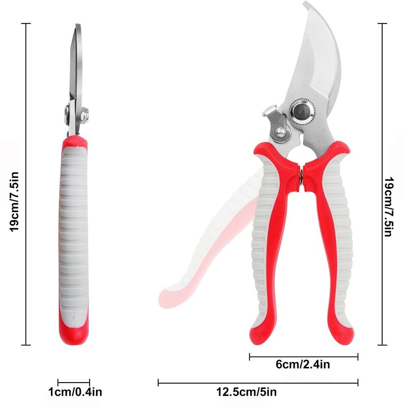 Pruning Shears Garden Scissors Patch Ergonomic Grip Lightweight Hand Secateurs