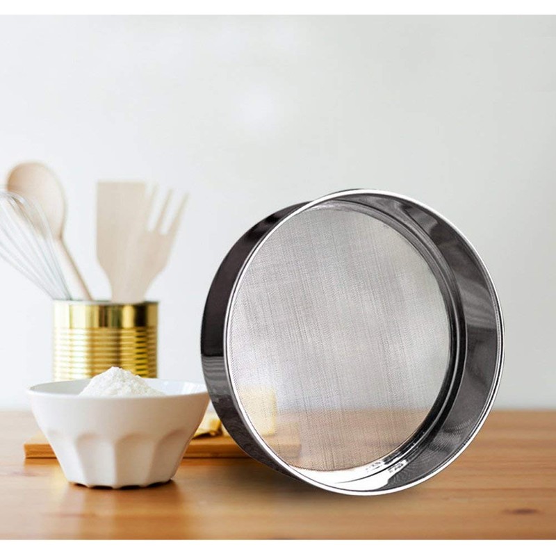 AMPSEVEN Flour Sifter for Baking - Stainless Steel 40 Mesh