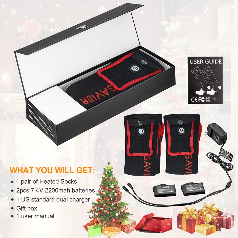 Heated Socks Men Women Battery Sock for Cold Feet Thermal