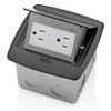 Leviton PFTR1-MB Pop-Up Floor Box with 15 Amp, Tamper-Resistant Outlet,