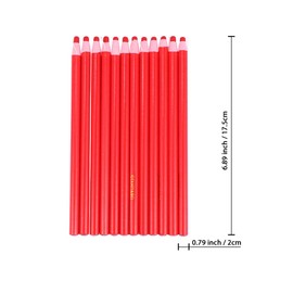NUOBESTY Peel-off Grease Pencils Wax Pencils Red Crayon Pencils for Drawing Coloring Marking on the Wood Garments Metal Fabrics Porcelain Paper