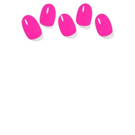 Semi Cured Gel Nail Strips, Neo Pink 20pcs Adhesive UV Sticker, Wraps for Home Manicure DIY