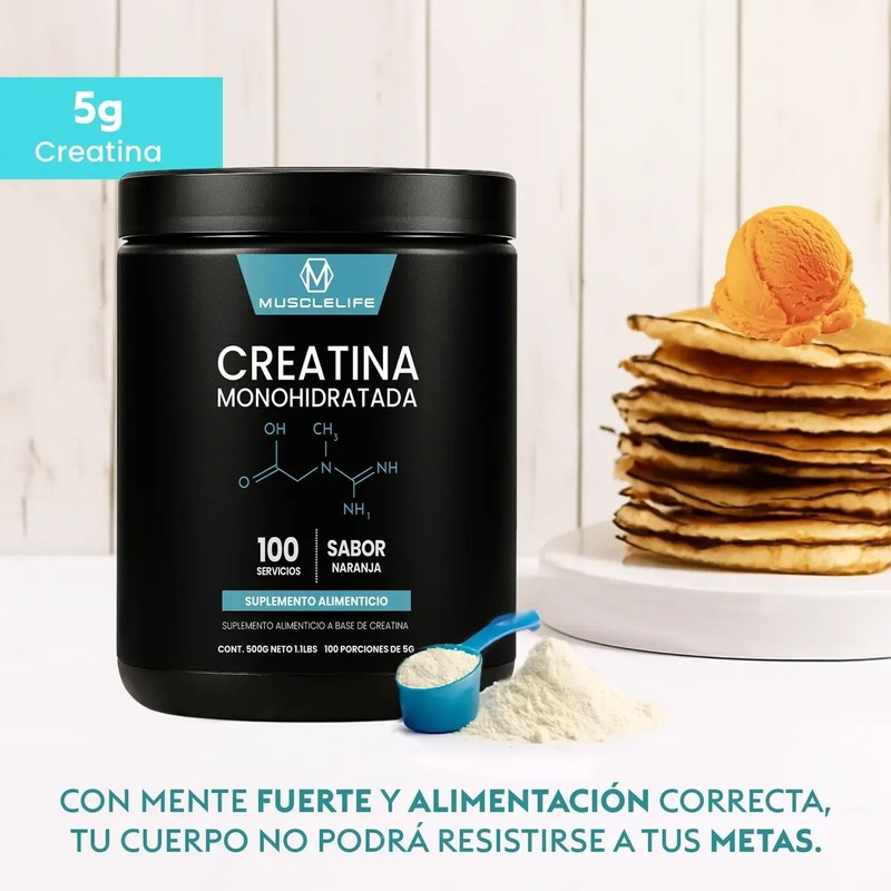 Suplemento Creatina Monohidratada Muscle Life 500g 100servis
