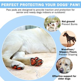 SCENEREAL Dog Paw Protector Anti-Slip Grips to Keeps Dogs from Slipping On Hardwood Floors, Best for Summer Hot Pavement, Dog Shoes Booties Socks Replacemen S 36 Pieces