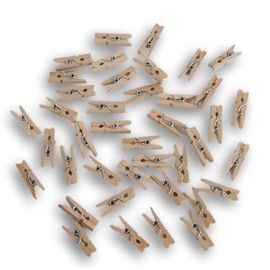 Tiny Clothespins Natural Wood - 1 Inch - 40 Count