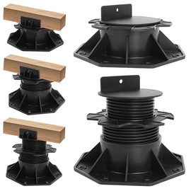 Adjustable Deck Support Pedestal, 10Pack Deck Foundation Support Base for Floating Deck Platform, Deck Blocks Adjustable Deck Plastic Supports Pedestal Paver 2-3/8" to 5-1/2" by MCCKLE