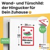 DankeDir! Robotic Lawnmower Crosses Sign 30 x 20 cm Funny
