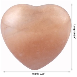 KYEYGWO 10 Pieces Mini Pink Aventurine Crystal Heart Worry Stone Gemstone Set, 1.5 cm Heart Shaped Pocket Stone Love Decorative Stones Lucky Stone for Jewellery Making, DIY Handmade Craft