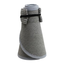 QUINTRA Sun Visor Hats for Women Wide Brim Roll Up Ponytail Summer Beach Hat UPF Packable Foldable Travel Summer Hat, gray, One Size