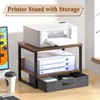 MARTY Printer Stand with Storage Drawer for Desk, 2-Tier Desktop