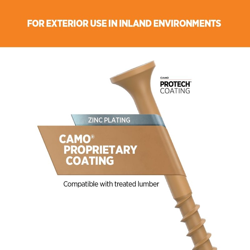 CAMO Premium Deck Screws 4" #10 ProTech (50 ct, Tan)