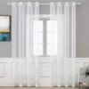 Cortina Traslucida Transparente 137x213cm Para Sala 2 Piezas