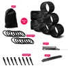 Hair Curlers Rollers with Clips Black 8 50mm Rollers with