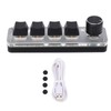 One Handed Mechanical Keyboard 4 Key with Adjustable RGB DIY