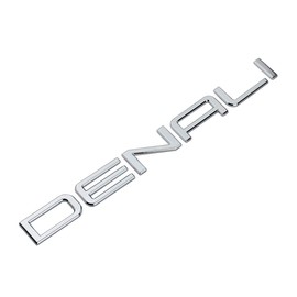 2Pc DENALI Door Emblem Liftgate Badge Nameplate Envoy Yukon 15070426 Replacement For 01-08 DENALI (Chrome)