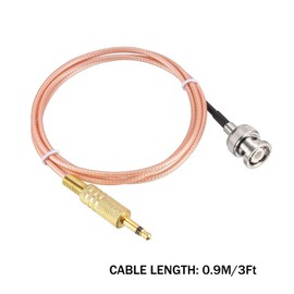 Boxonly Coaxial Cable with BNC Male to 3.5mm TS Male Connectors Low Loss Coax Cable 50 Ohm 3 Ft