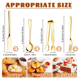 Cheese Butter Spreader Knife Set Charcuterie Accessories Charcuterie Boards Accessories Charcuterie Utensils Stainless Steel Spreader Knives Small Serving Tongs Mini Forks and Spoons for Pastry Making