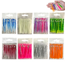 Octopus Bait 3.0 inches (7.5 cm), 2.5 sun (7.6 cm), 10 Pcs, Luminous Slim Bait Lure, BAIT DIY, Fishing Equipment (Purple)