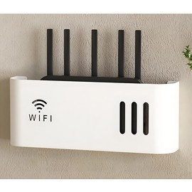HFGHGDF Router Cabinet, Router Box, Cable Hide Wall Router Shelf to Hide the Router with Tangled Cable in a Stylish Way (White)