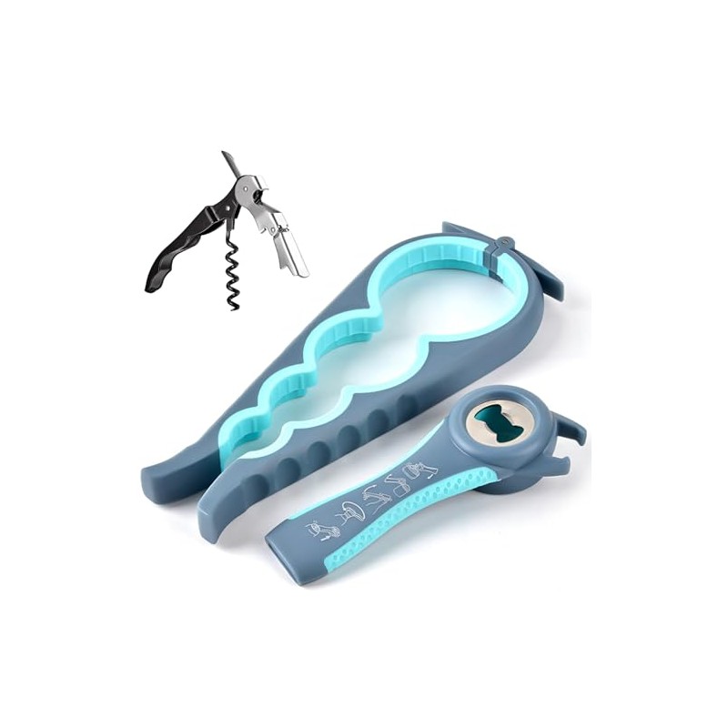 Multi-Function Jar, Bottle & Wine Opener Set – 4-in-1 Jar