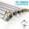 DURATECH Extra Long Anti-Slip Flex-Head Ratcheting Wrench Set, Double Box