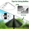 Squirrel Proof Baffle for Protecting Outside Pole Bird Feeders and