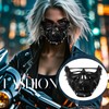 Cupimatch Skull Mask Masquerade Half Face Mask: Black Steampunk Horror