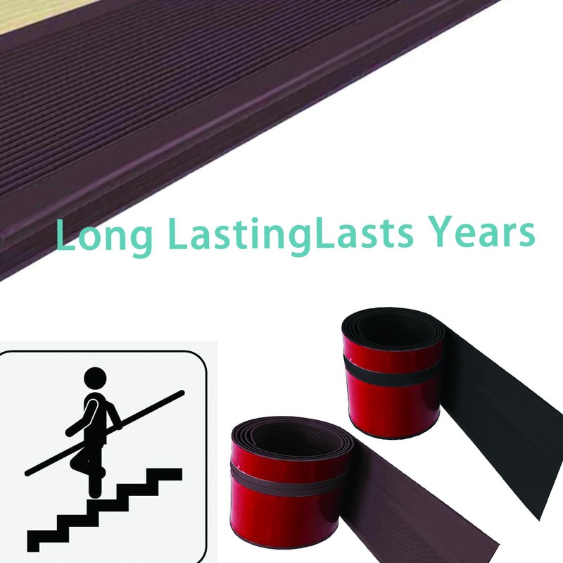 5ft Vinyl Rubber Stair Nosing Stair EdgeTrim Non-Slip Self Adhesive