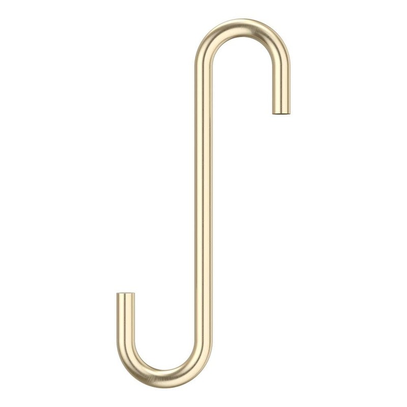 National Hardware N275-515 Modern S Hook Small, 4-3/4", Brushed Gold
