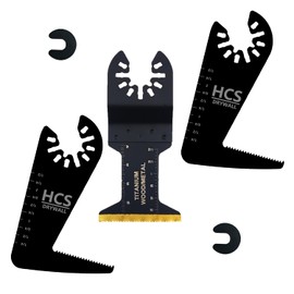 KUKNOS 3-Piece Drywall Multi Tool Blades Kit Titanium Oscillating Saw Blade Drywall Cutting Multitool Blades Fit Dewalt Bosch Worx Milwaukee Makita Wen Ryobi etc