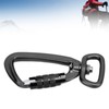 Carabiner Clip Auto Locking Square Bottom 360 Rotational Hook Accessory