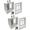 iMBAPrice IMBA-TVBU505-2 White 2-Gang Recessed TV Box Wall Plate Kit