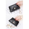 Credit Card Holder Keychain Wallet Leather Zipper Card Case for